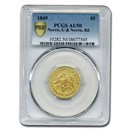 1849 $5 Greg & Norris California Fractional Gold Eagle AU-50 PCGS 1849 $5 Greg & Norris California Fractional Gold Eagle AU-50 PCGS